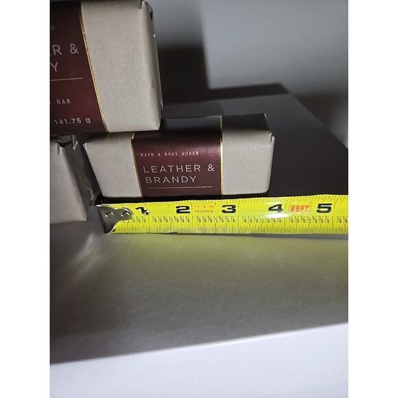 Bath & Body Works Shea Butter CLEANSING BAR LEATHER & BRANDY 3 Pack - Picture 5 of 8